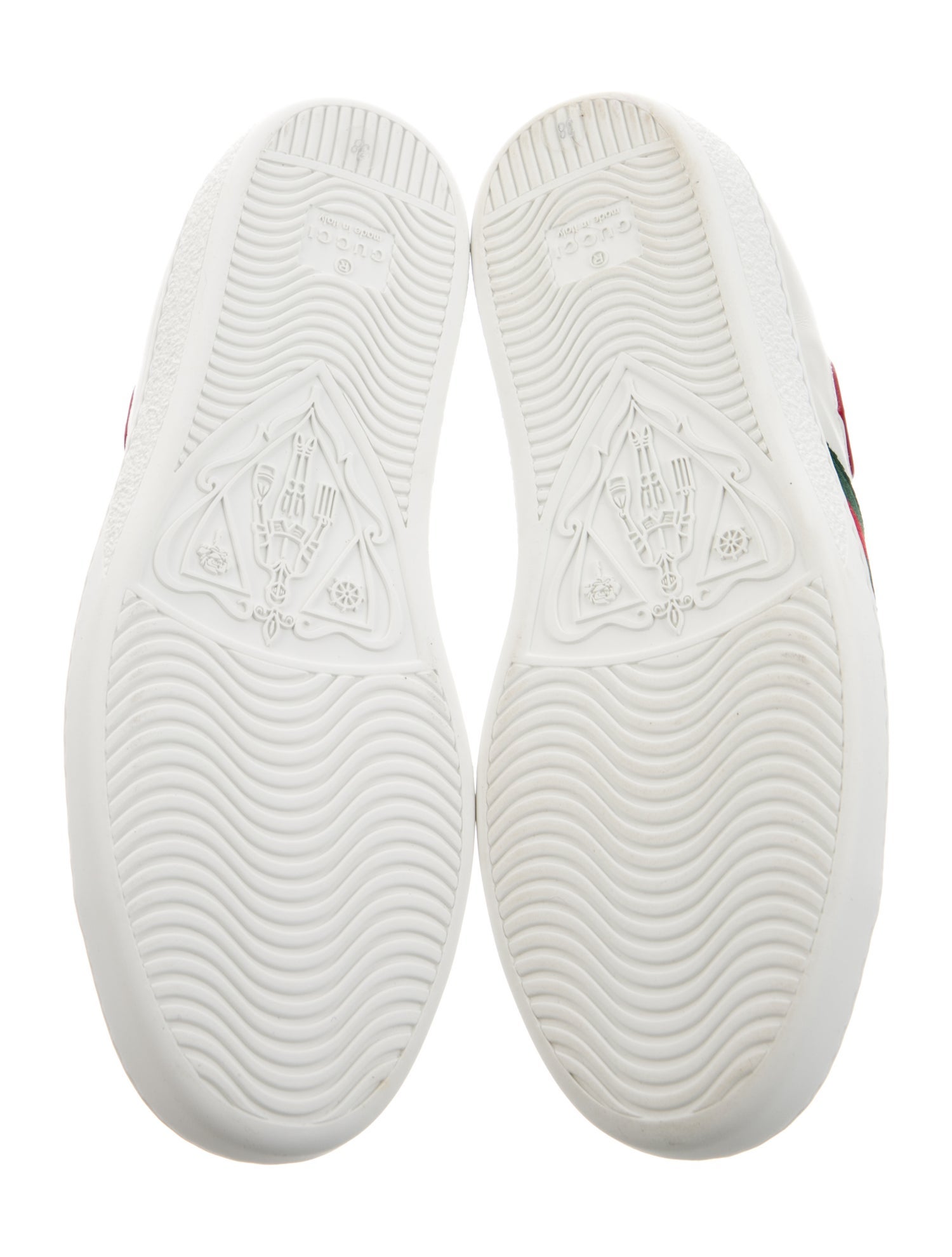 Gucci Web Accent Leather Sneakers